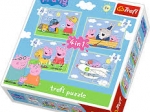 puzzle 4 w 1 PEPPA W PODRÓŻY, 34246