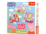 PUZZLE 3W1 ŚWINKA PEPPA ZABAWY W SZKOLE