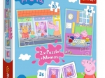 PUZZLE 2W1 + MEMORY - ŚWINKA PEPPA - DZIEŃ PEPPY TREFL 90600