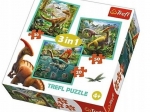 PUZZLE 3W1 NIEZWYKŁY ŚWIAT DINOZAURA TREFL 034837