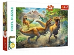 PUZZLE 160 DINOZAURY WALCZĄCE TYRANOZAURY TREFL 15360