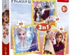 PUZZLE 3W1 MOC ANNY I ELSY FROZEN II KRAINA LODU TREFL 34847