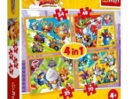 PUZZLE 4W1 Super Zings Bohaterowie 34343 trefl